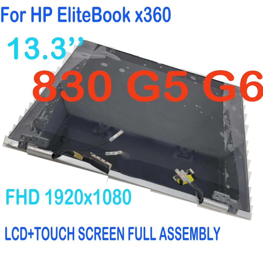 

13.3 Inch for EliteBook x360 830 G5 G6 LCD Display Touch Screen Display Complete Assembly Upper Part FHD 1920x1080 Replacement
