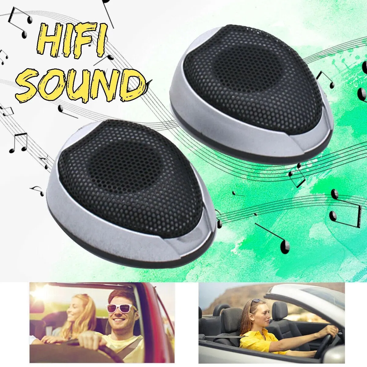 12V 1000W Universal Car Hifi Tweeter Audio Stereo Sound Speaker Horn