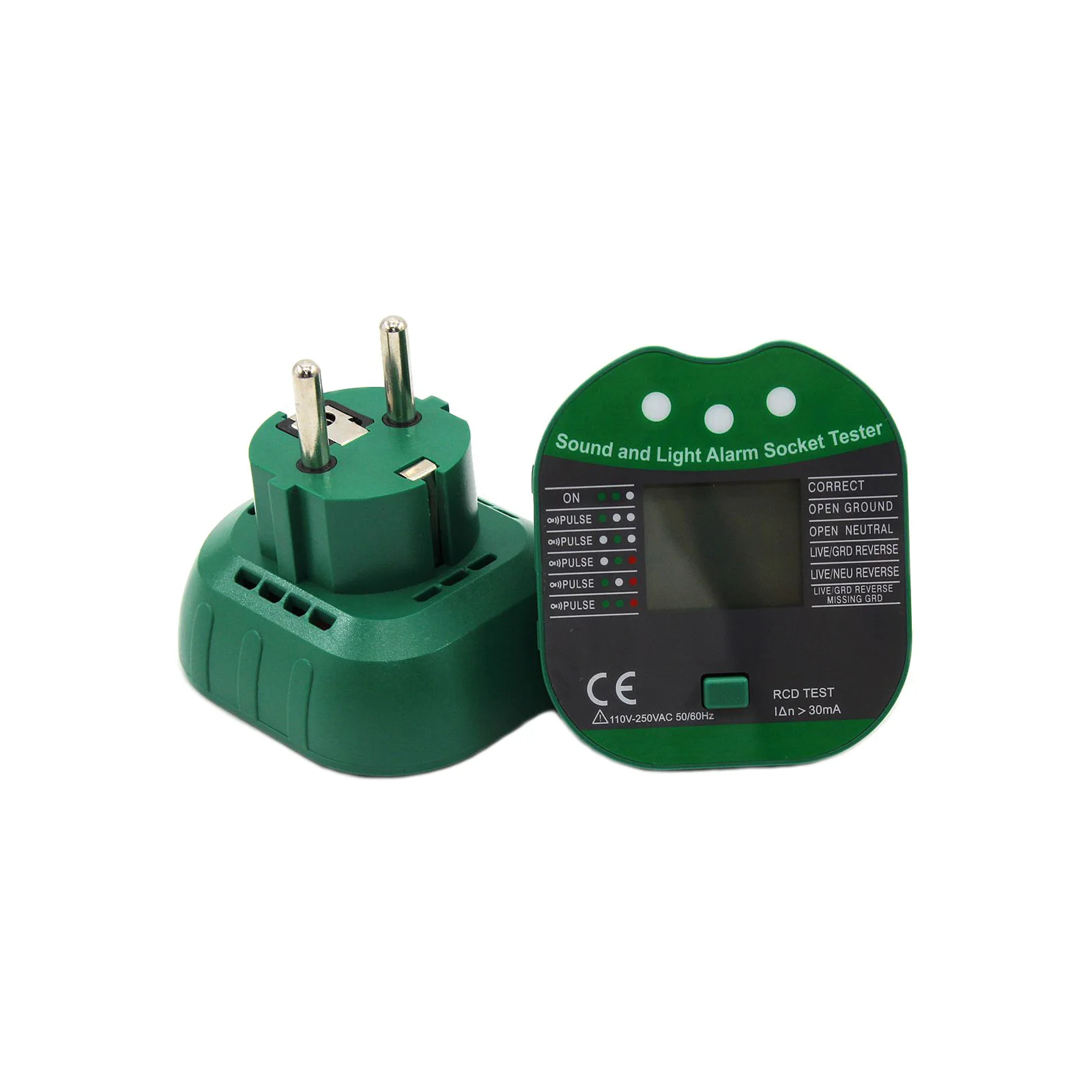 Digital Display Buzzing Socket Tester Voltage RCD Test Smart Detector Ground Zero Line Polarity Phase Check EU US UK Plug MS5902 6