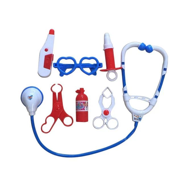 7pcs Kids Play Doctor Game Early Educational Toys Children Simulation Hospital Pretend Doctors Kit Child Stethoscope Cosplay Toy 1