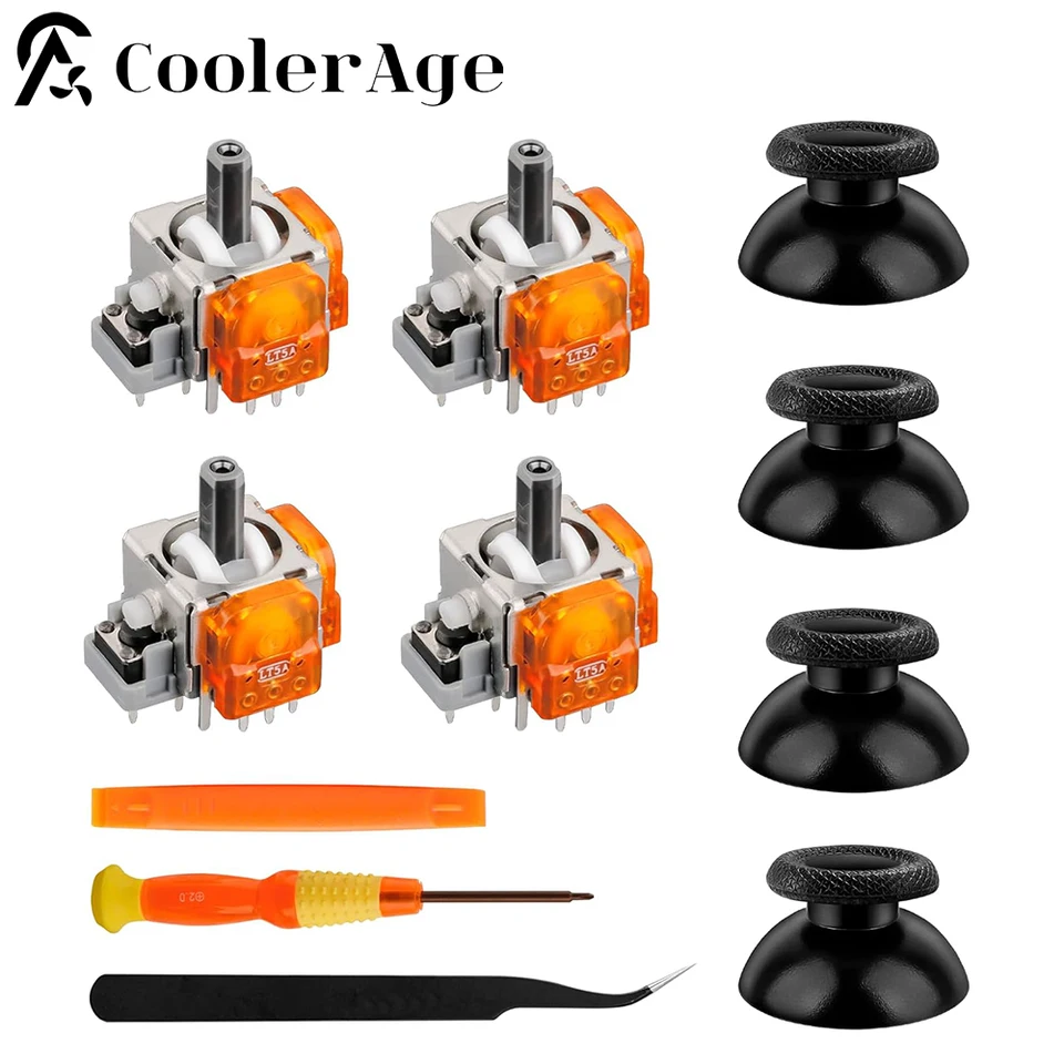 TMR電磁ジョイスティック交換用 PS5コントローラー2/4パック アンチ