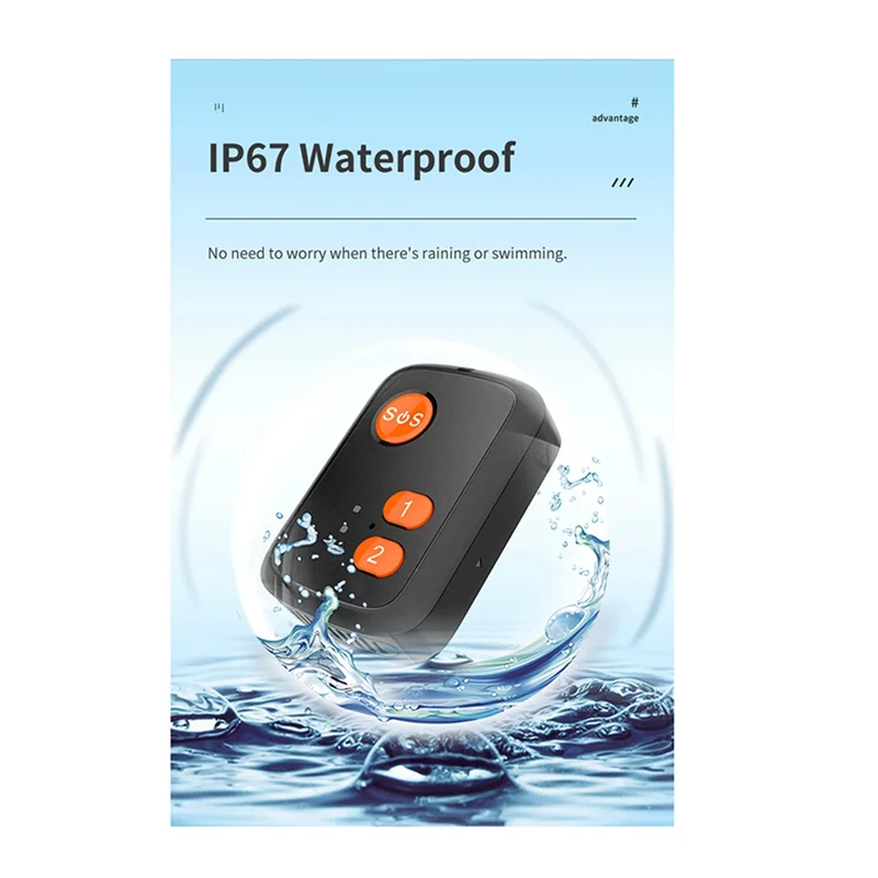 GPS + Beidou Tracker RF-V51 WIFI Compatible with 4G LTE/3G WCDMA/2G GSM SOS Alarm Two-Way Voice Tracking Waterproof(A) G