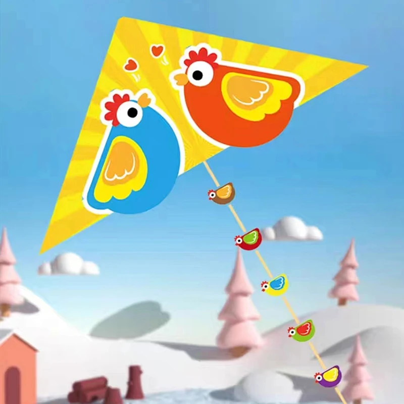 

Free Shipping Chicken Kites flying toys for kids kites line Children outdoor games sports toys kite winder kite octopus parplan