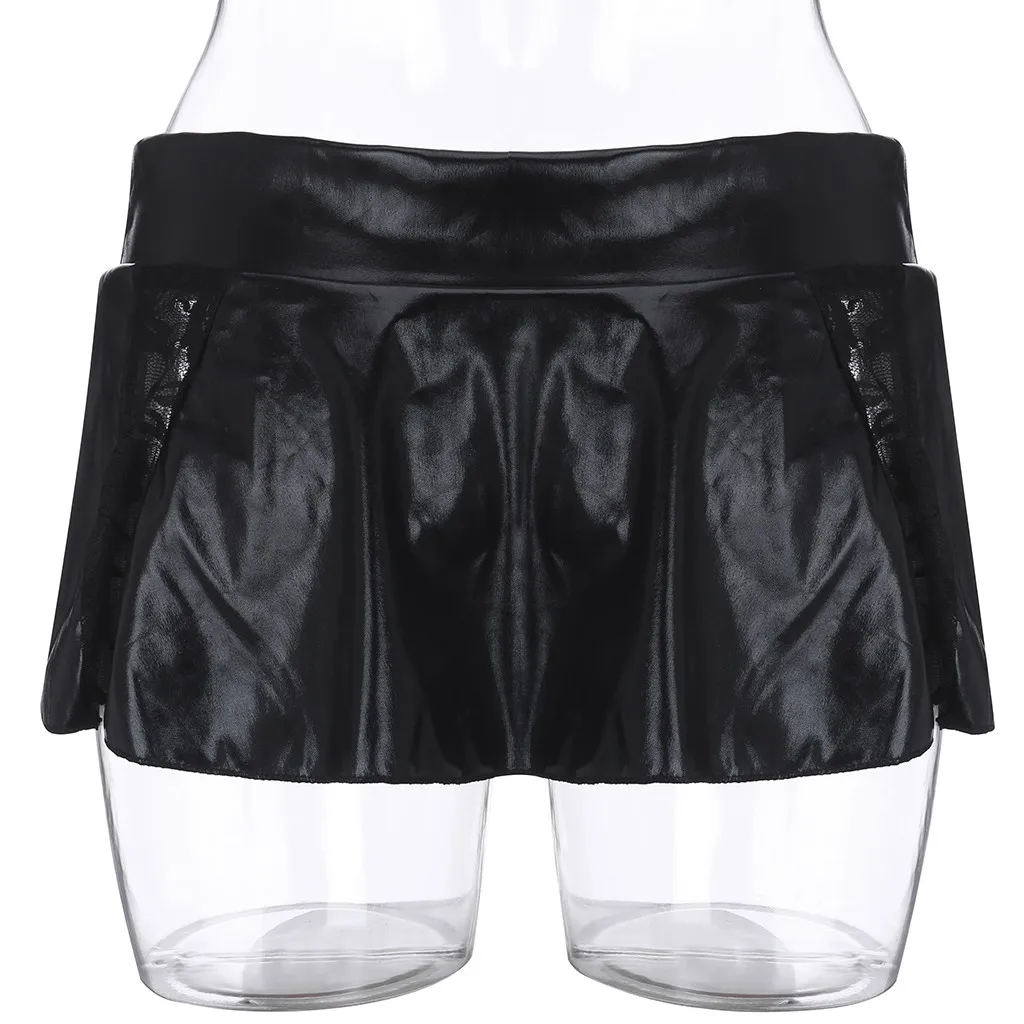 Fashion Clubwear Look Sexy Underwear Women Sexy Miniskirt Lace Lingerie Leather