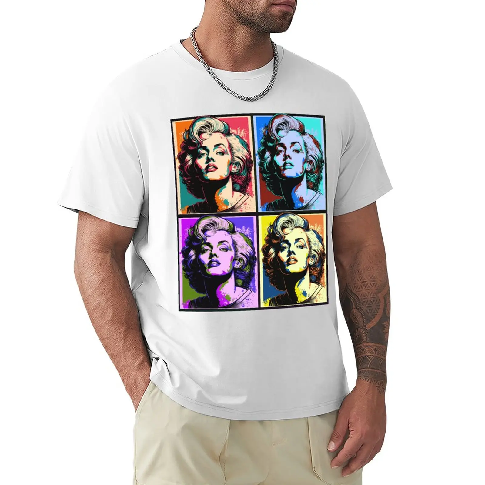 Marilyn Monroe Andy Warhol T-Shirt Camicie Magliette Grafiche Abbigliamento Estivo Magliette Per Uomo