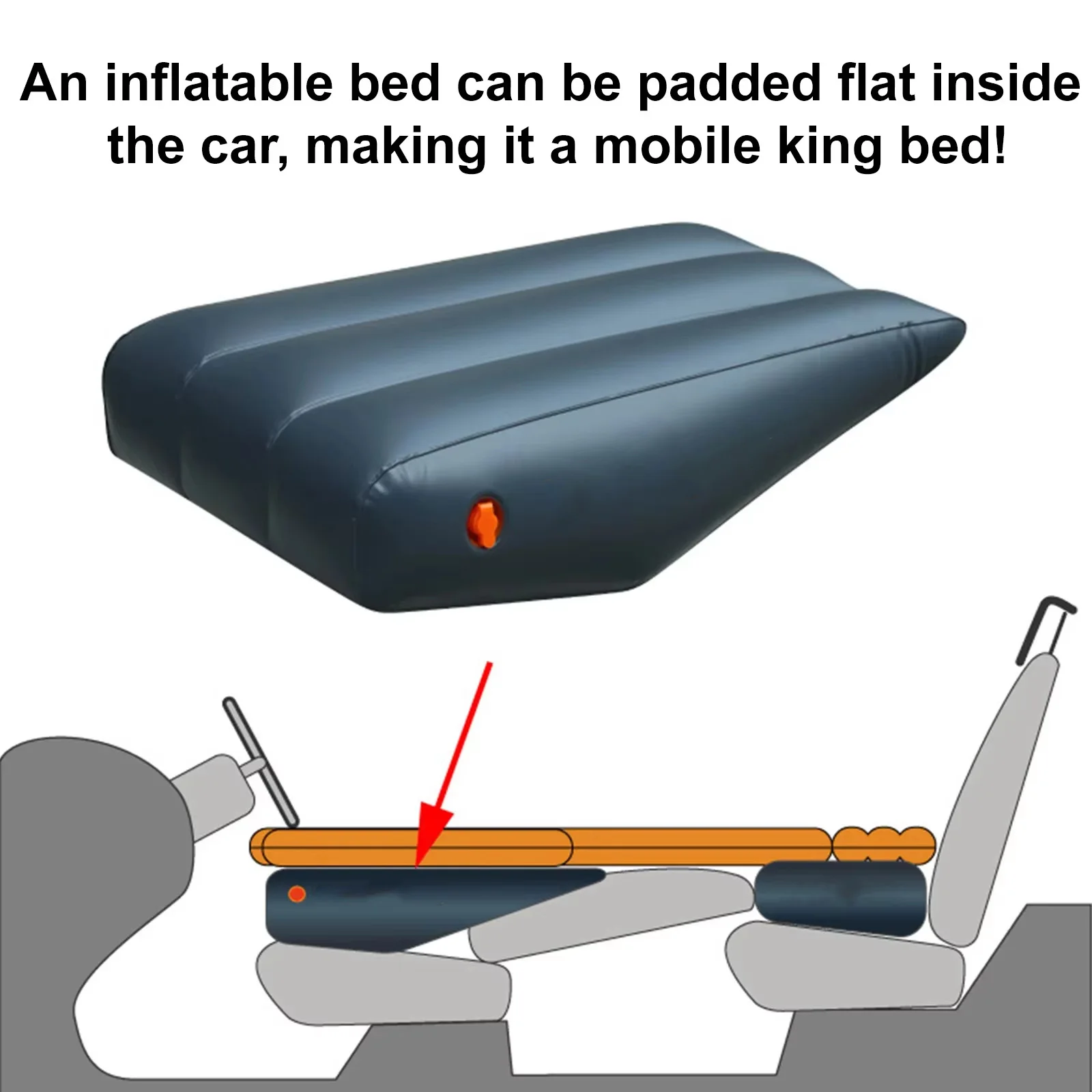 Inflatable Car Travel Mattress with Seat Gap Cushion