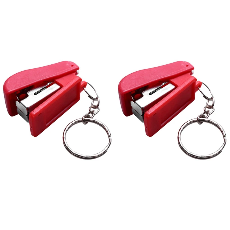 

2Pc Mini Stapler Plastic Stationery Set Kawaii Stapler Paper Office Accessories Cute Multicolor Stapler