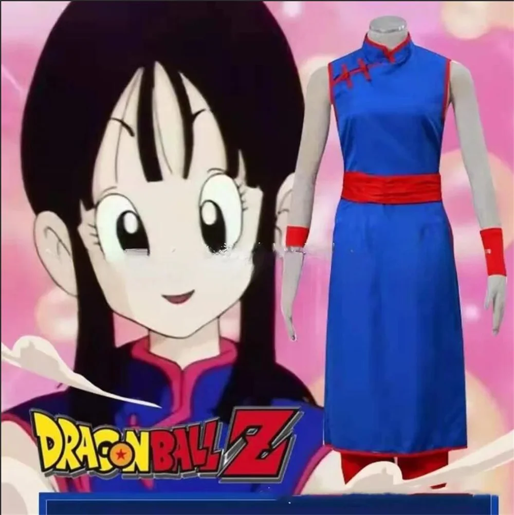 Dragon Ball Z: Chi Chi | Blue Cheongsam Cosplay Costume 12 Dragon Ball Z Chi Chi Blue Cheongsam Cosplay Costume