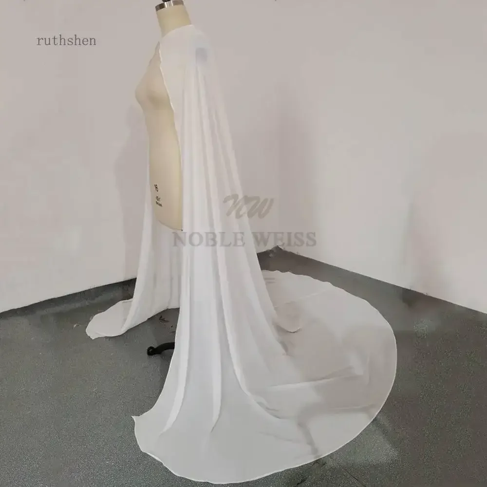 Wedding Cape Chiffon Jackets Bridal Long Cloaks Plus Wraps Customized