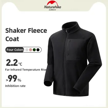 Naturehike Men Winter Thermal Coat Outdoor Warm Cardigan Comforts Antistatic Fleece Jacket Camping Hiking Mountaineering Clothes