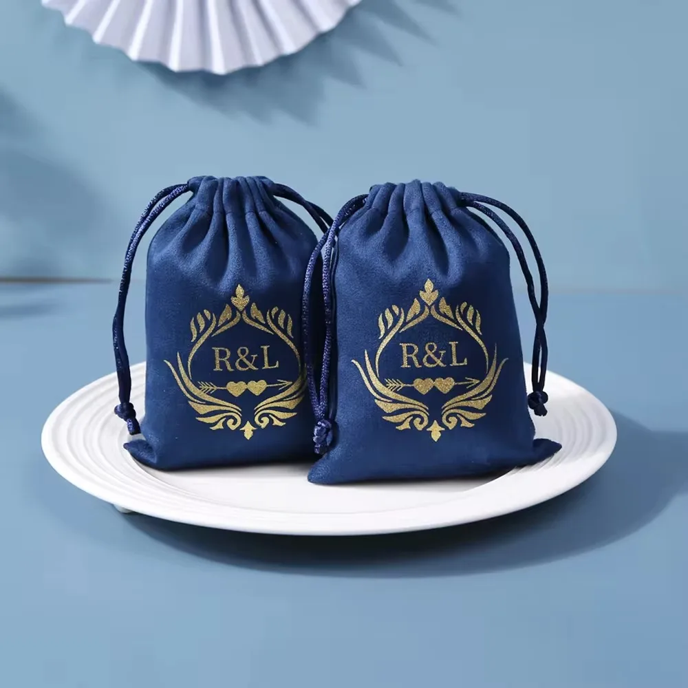 Suede Drawstring Package Jewelry Bag Wedding Christmas Party Decoration Eyelashes Makeup Storage Bags