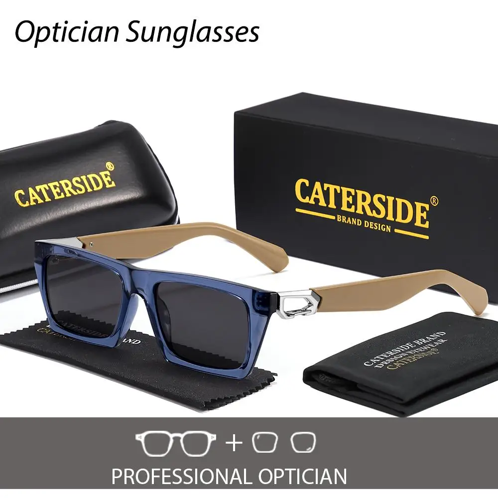 CATERSIDE Männer Optische Sonnenbrille Hohe Qualität Rechteckige Linse Brillen frauen Angepasst Geschenk Suneyeglass UV400 – Detail 15