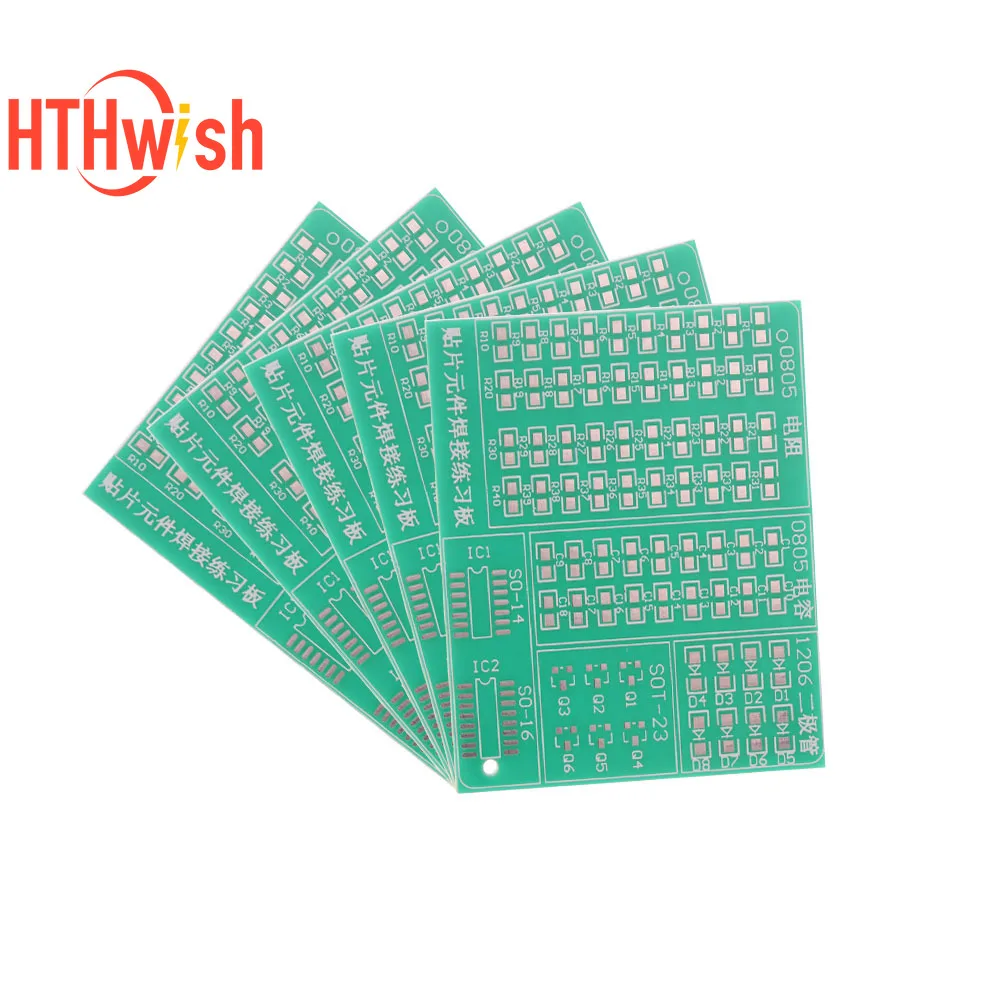 0805 0603 1206 SOT23 IC 부품용 5/10PCS SMD 납땜 연습 보드 키트, 전자 기술용 PCB 트레이닝 보드