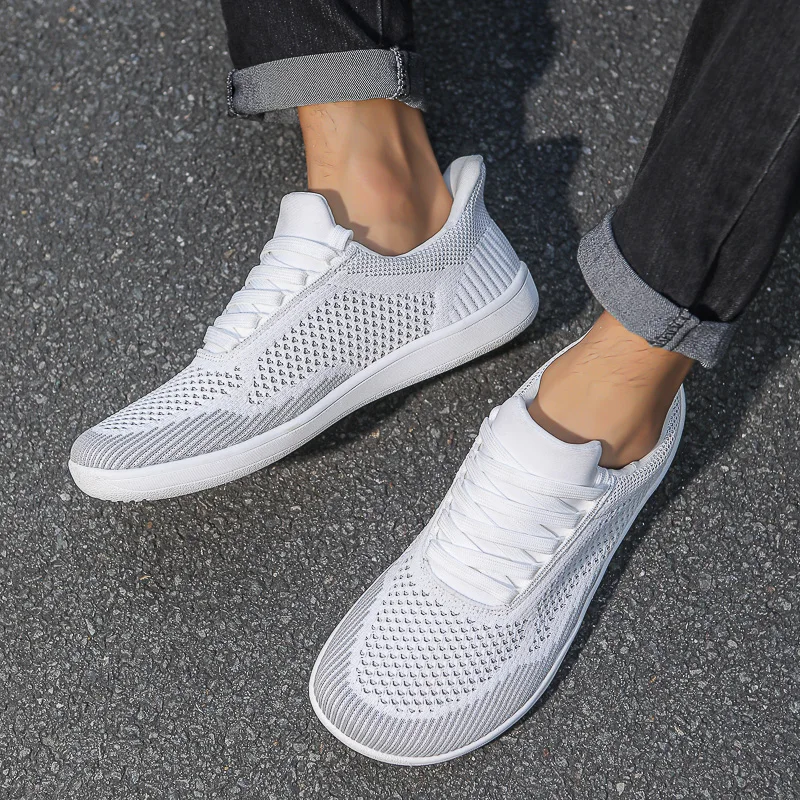 Summer Wide Shoes Men Barefoot Wide Toe Soft Soled Outdoor Jogging Lace Up Casual Sneaker Breathable Running Shoes Tenis Jeans 4