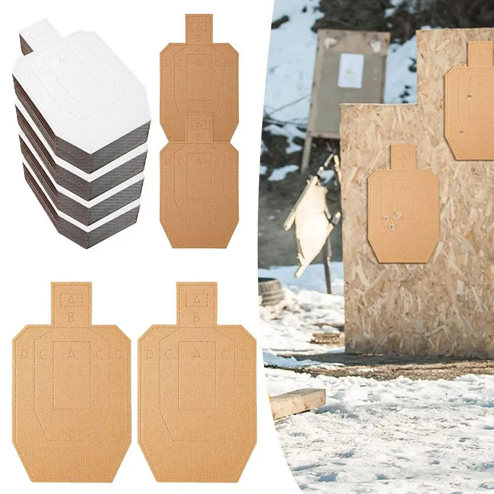 

10 Pcs Targets Paper For Bow Arrows Archery Shooting Hunting Slings Darts Catapult Human Body Shape Targets Outdoor Sports Y7r6