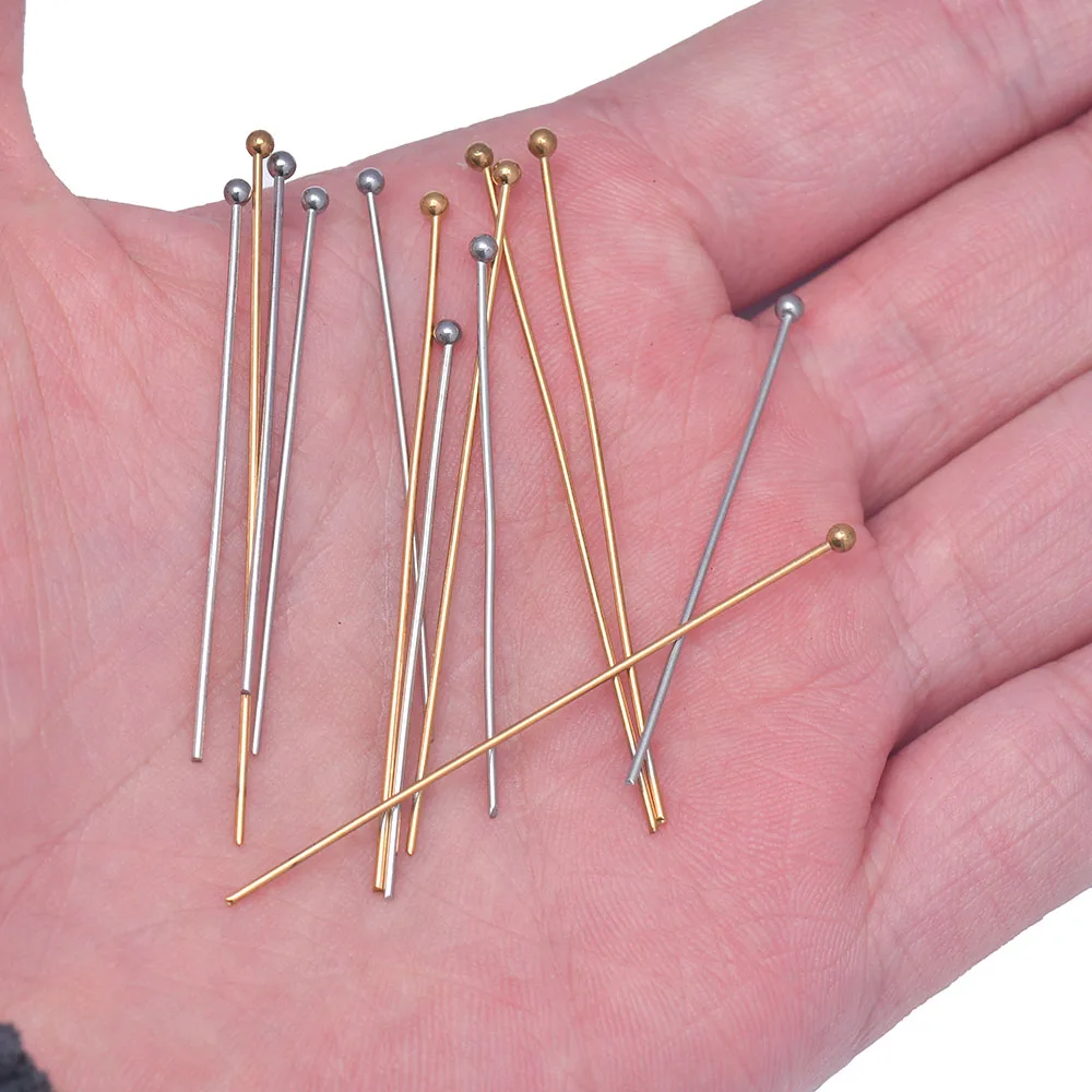 Stainless Steel XL Long Ball Head Pins for Jewelry Making, Earrings,  Crafts- Hypoallergenic (70mm x 24 Gauge) 3 Inch