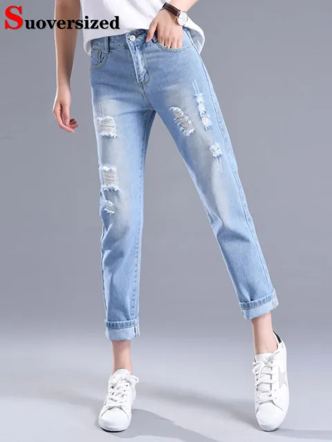 Pantalon Décontracté Pantalon Femme SerrÃ© Cheville Chic Trou