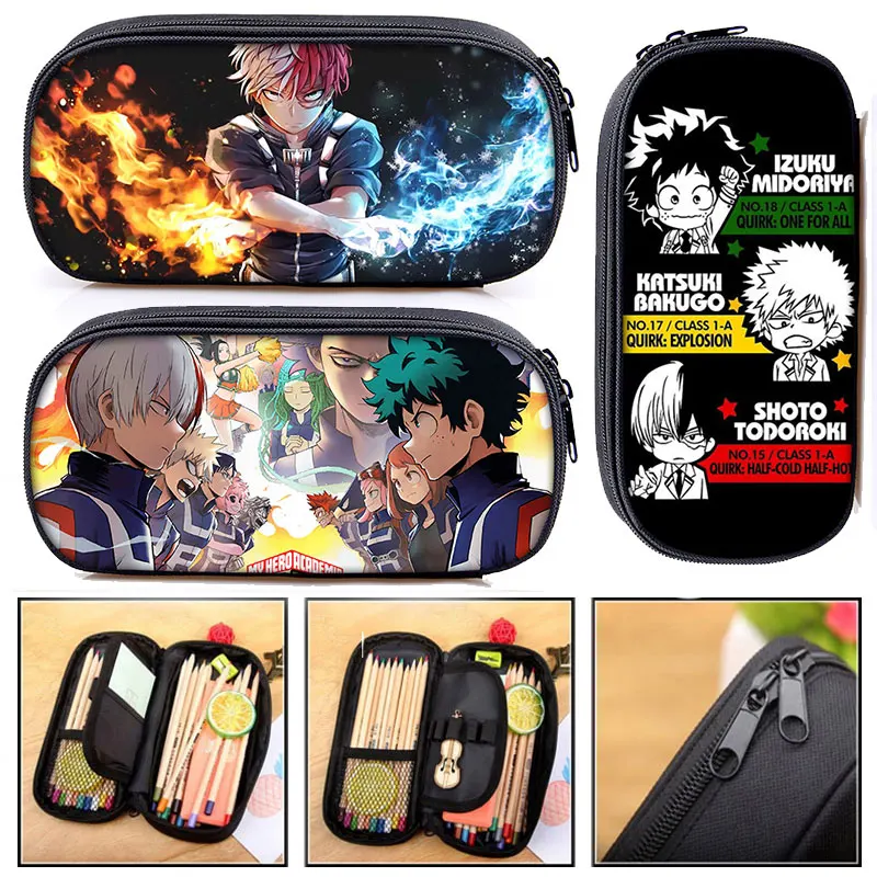 Женская сумка для карандашей с рисунком из аниме «Моя геройская Академия»