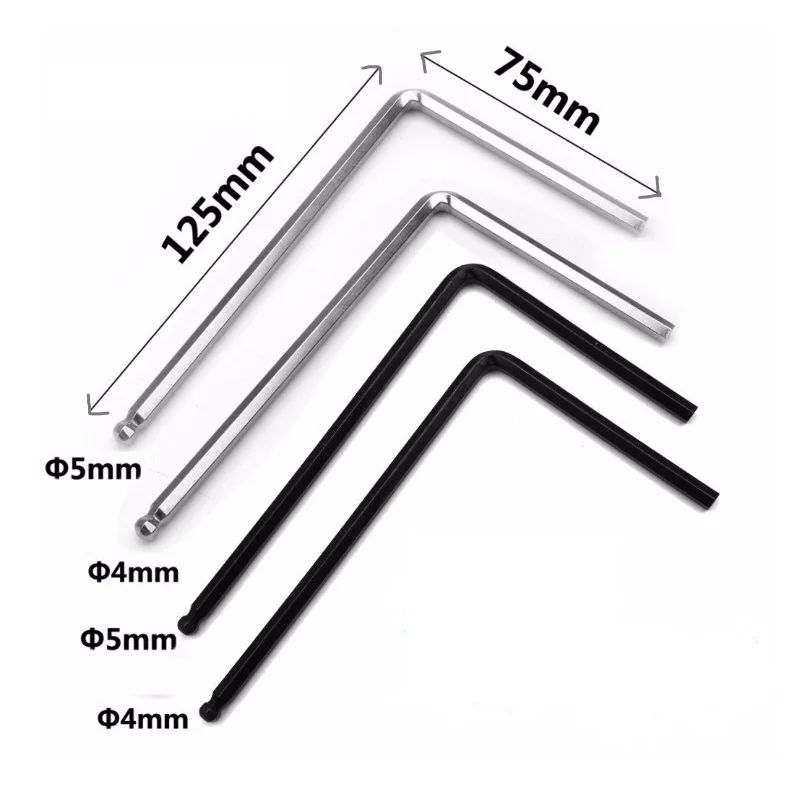 4mm 5mm Ball End Guitar Truss Rod Tool Hexagon Allen Wrench Key For