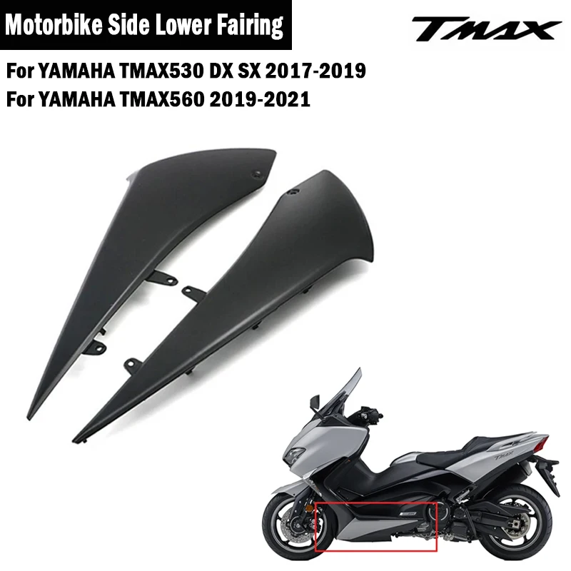 Black Complete cowl Fairings For TMAX T-MAX T MAX 530 side under lower fairing TMAX530 560 T-MAX560