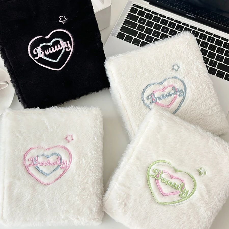 Cute Plush Photocard Binder Sleeves Book Photocard Holder A6 Binder 6 Ring Photocard Album for Photo Card Collector Book 4