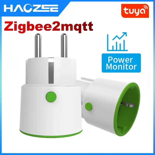 Tuya Smart Zigbee Plug Socket 3680W 16A Power Energy Monitoring Timer Switch EU Outlet Voice Control 1