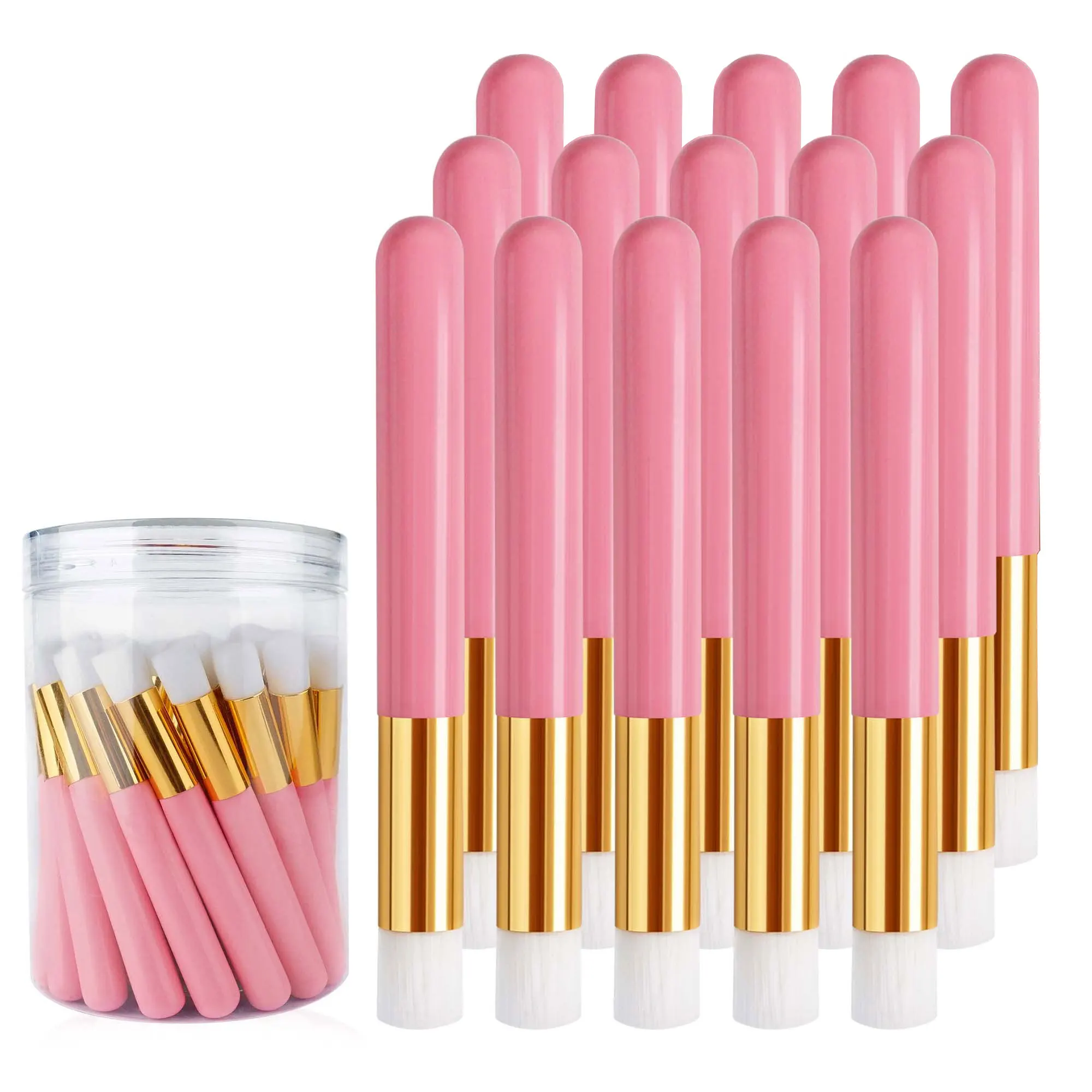 15 Eyelash Brushes, Eyelash Cleaning Set, Facial Cleaning Brushes, Eye Makeup Brushes with Individual Containers