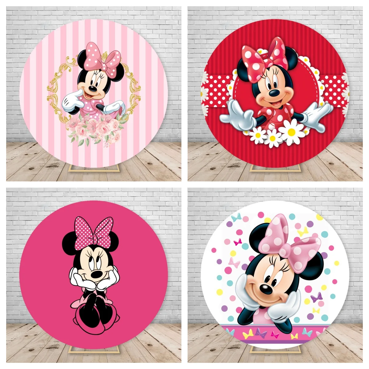 Redondo Bolo da Minnie Vermelha: O Fundo Perfeito para Festa de Aniversário  Infantil?, image size:1200x1200