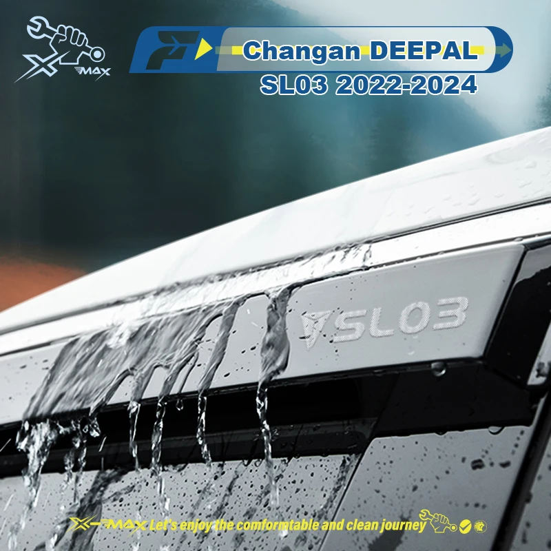 

For Changan DEEPAL SL03 2022-2024 Air Deflectors Guard Rain Guard Set Accessories Smoke Window Deflector Wind Vent Air