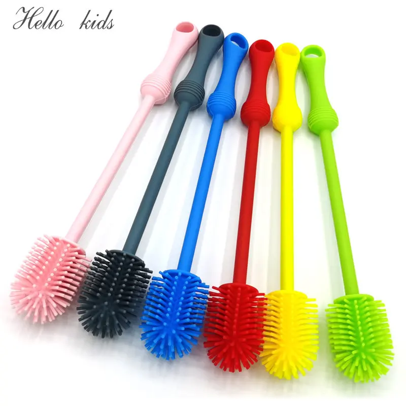 Milk Bottle Brush Unique Design Baby Bottles Scrubbing Silicone