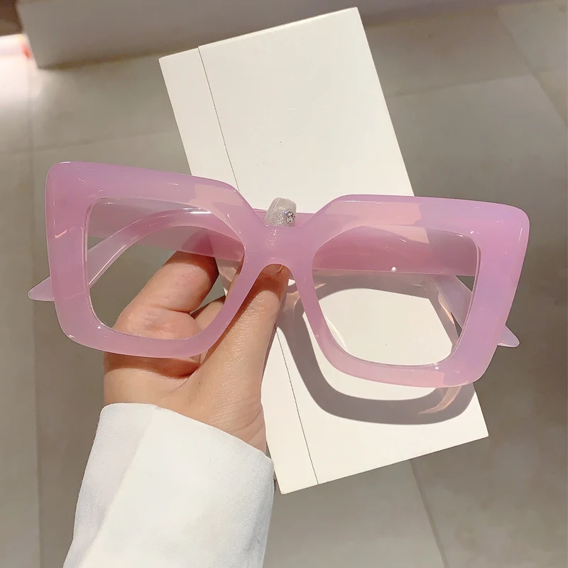 Trendy Women Glasses Stylish Square Brand Design Eyewear for Decoration Oversize Eyeglasses women glasses fashion eyeglasses