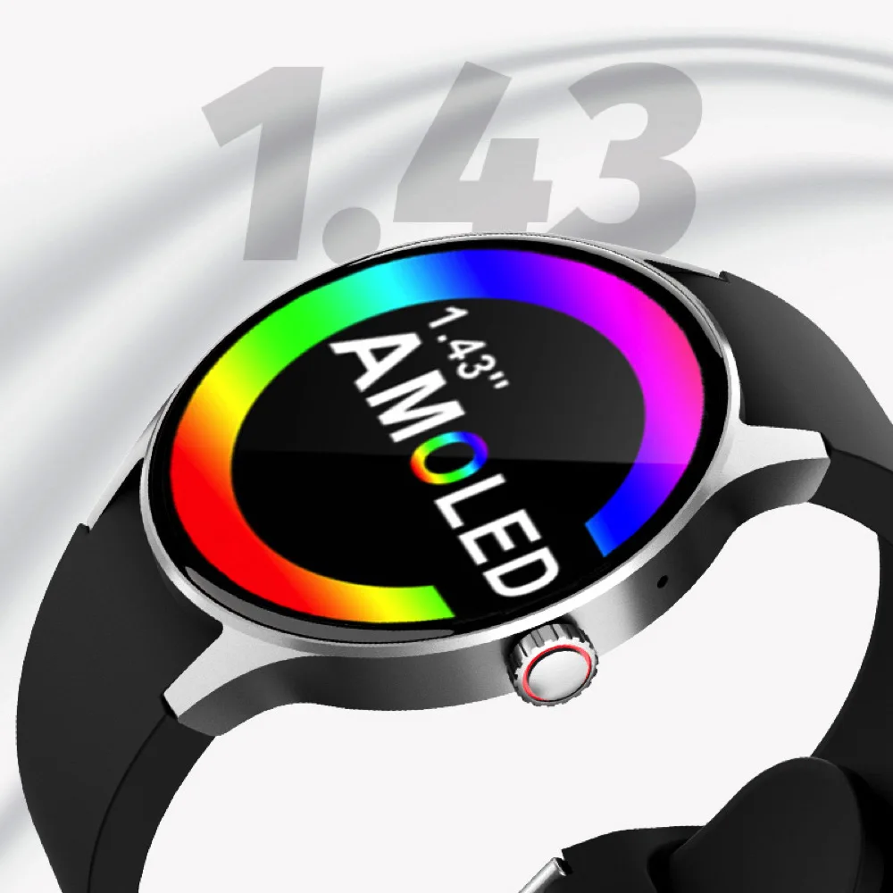 AMOLED ũ  BT ȭ Ʈ ġ, IP68   ƮϽ ɹڼ,   Ʈ ġ, Y80 , 1.43 ġ, 2024 ǰ
