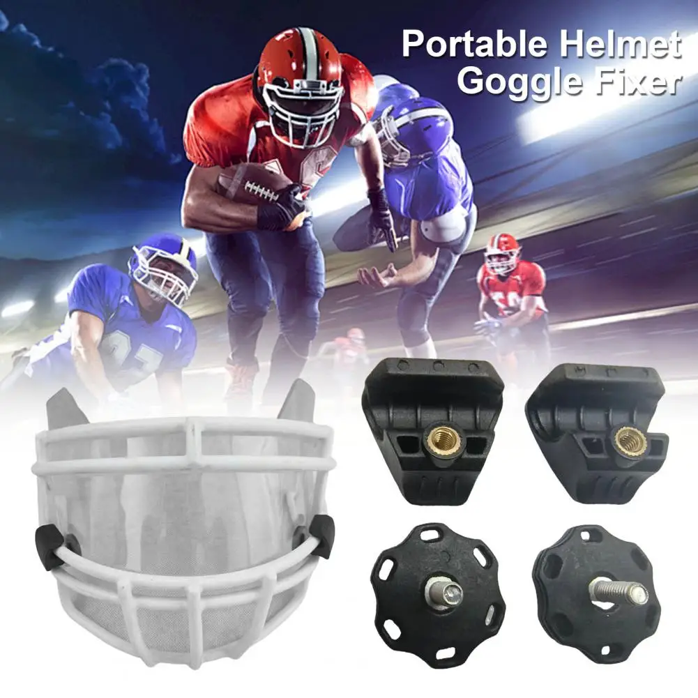 1/2/4Pcs Football Quick Clips Accessories Football Helmet Visor Black Gold Eye Shield Quick Release Clip Replacement Screws Kits