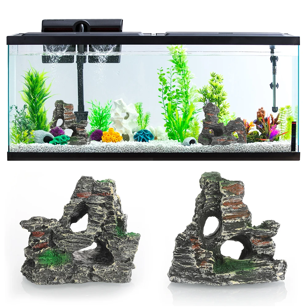 Decoraciones para acuarios, accesorios de decoración de puente de pecera, adornos de paisaje, árbol de pabellón, hogar de resina, 1 ud. - AliExpress Mobile