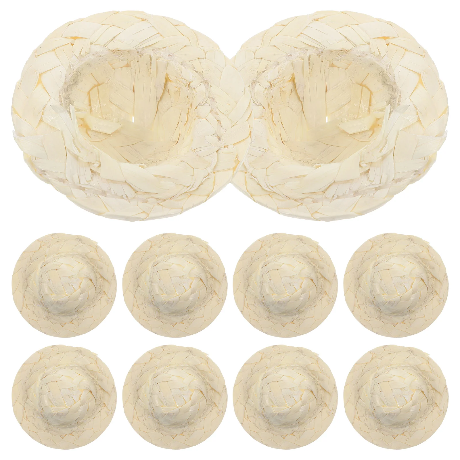 

10 Pcs Hat Exquisite Decor Mini Hats for Crafts DIY Prop to Weave Straw House Small