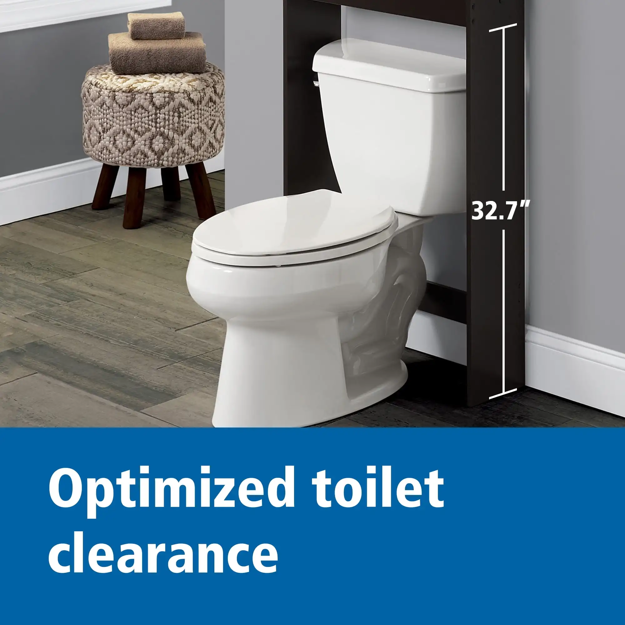Over-The-Toilet Bathroom Space Saver Storage Cabinet, 3 Shelves, Espresso 4