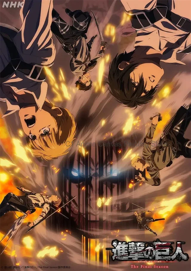 Anime Attack on Titan Final Season Aesthetic Canvas Art