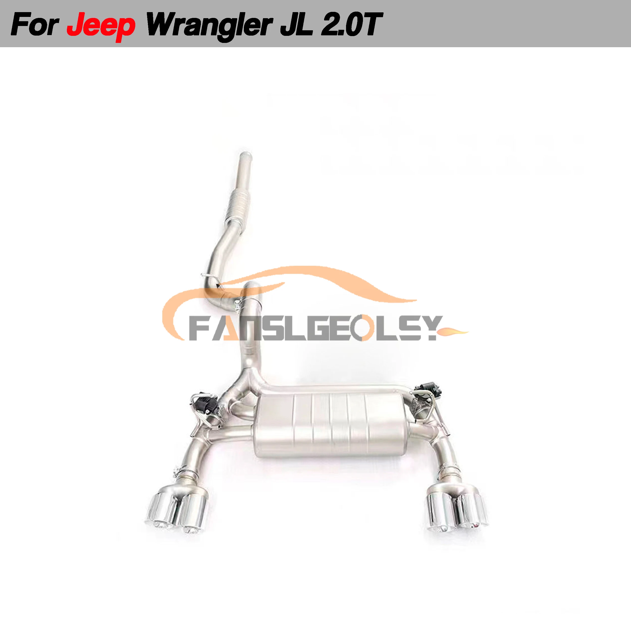 

For Jeep Wrangler JL 2.0T Stainless Performance Catback Exhaust System Valve With Muffler Pipes Tuning exhaust assembly