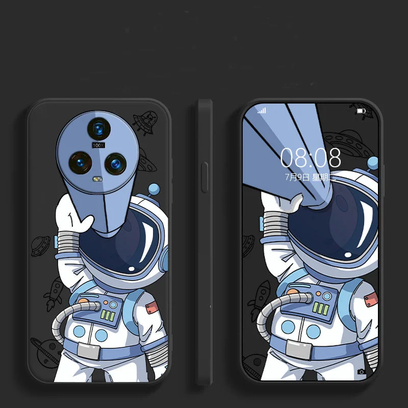 Per Honor Magic 5 Pro Custodia Astronauta Custodia Morbida In Silicone Liquido Per Honor Magic 5 Magic5 Pro Paraurti Antiurto