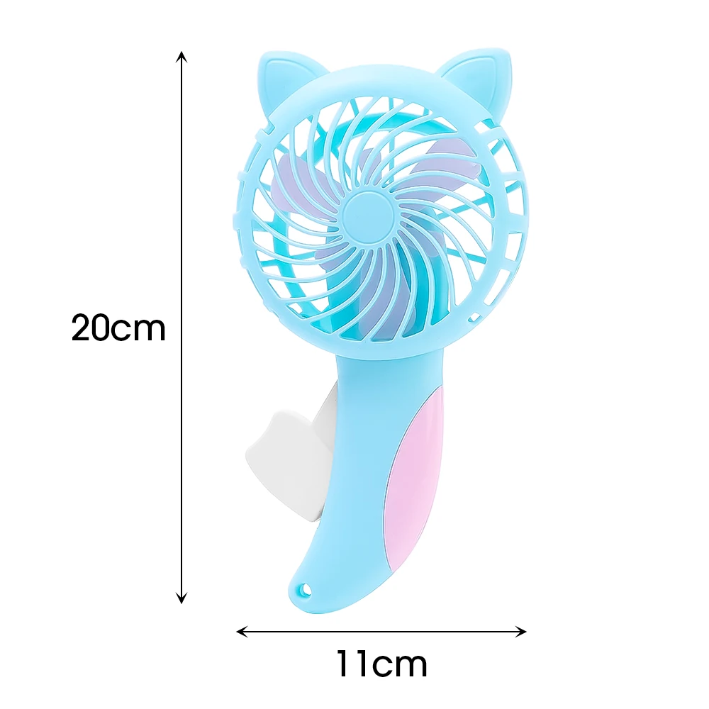 Cartoon Hand-Pressed Hand-Cranked Small Fan Mini Student Portable Hand-Held Fan Manual Children's Toys Summer Cooling