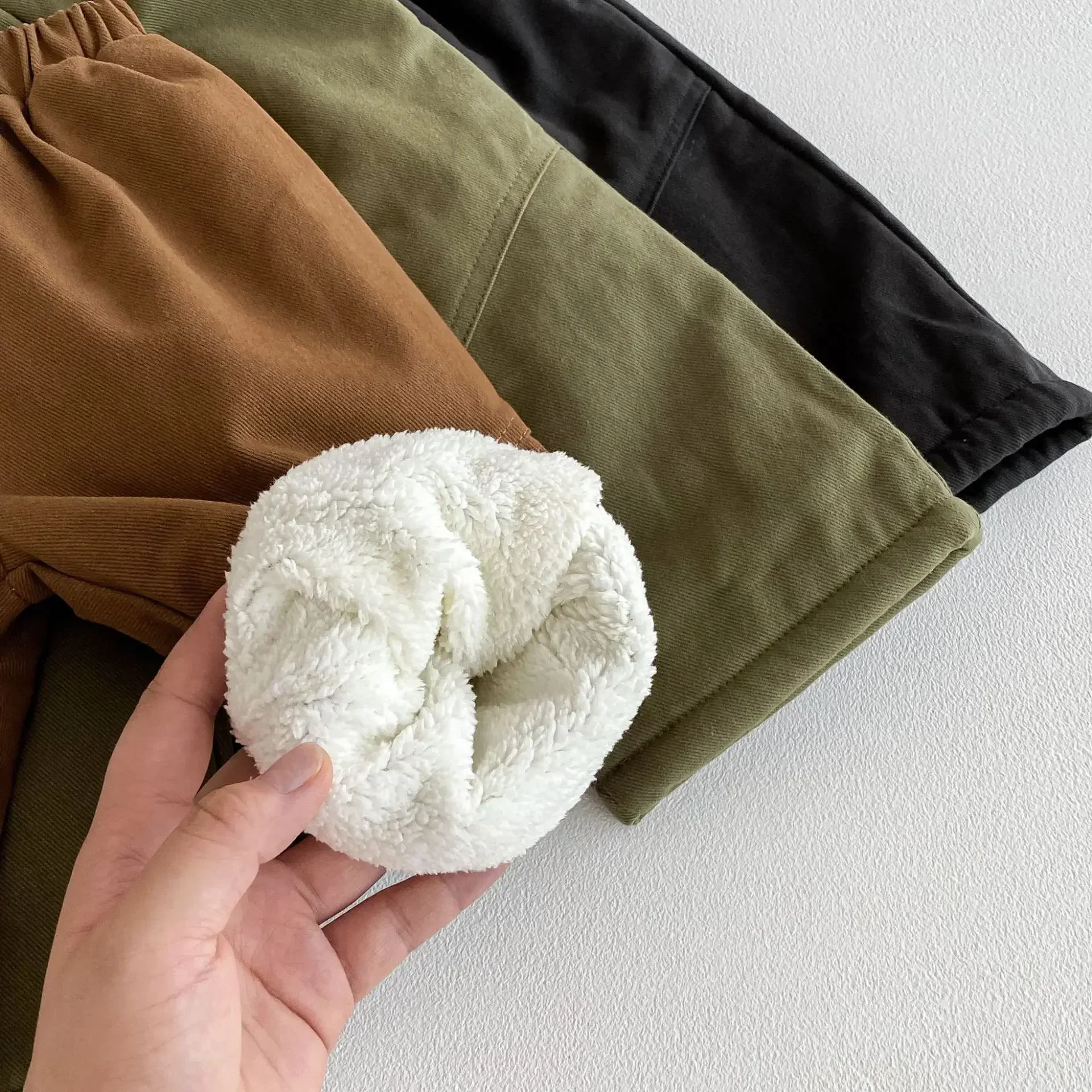 Warm Winter Kids Fleece Lined Pants for Boys and Girls