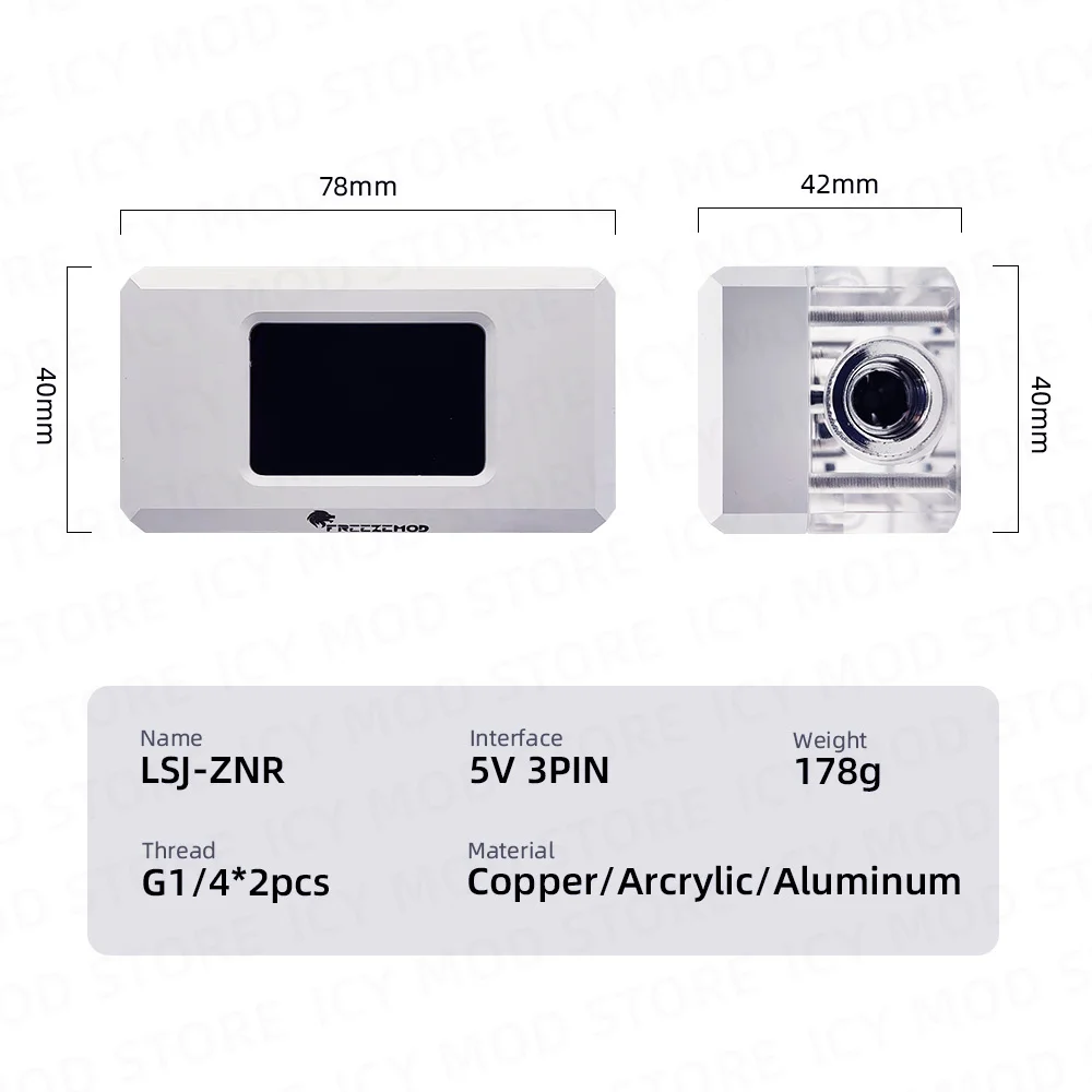 Zemod-water Cooling va Lcd Flow Meter Ventilador de Detecção Elétrica Rpw Termonômetro Velocidade para Monitoramento Mod Lsj-znr - Imagem 2
