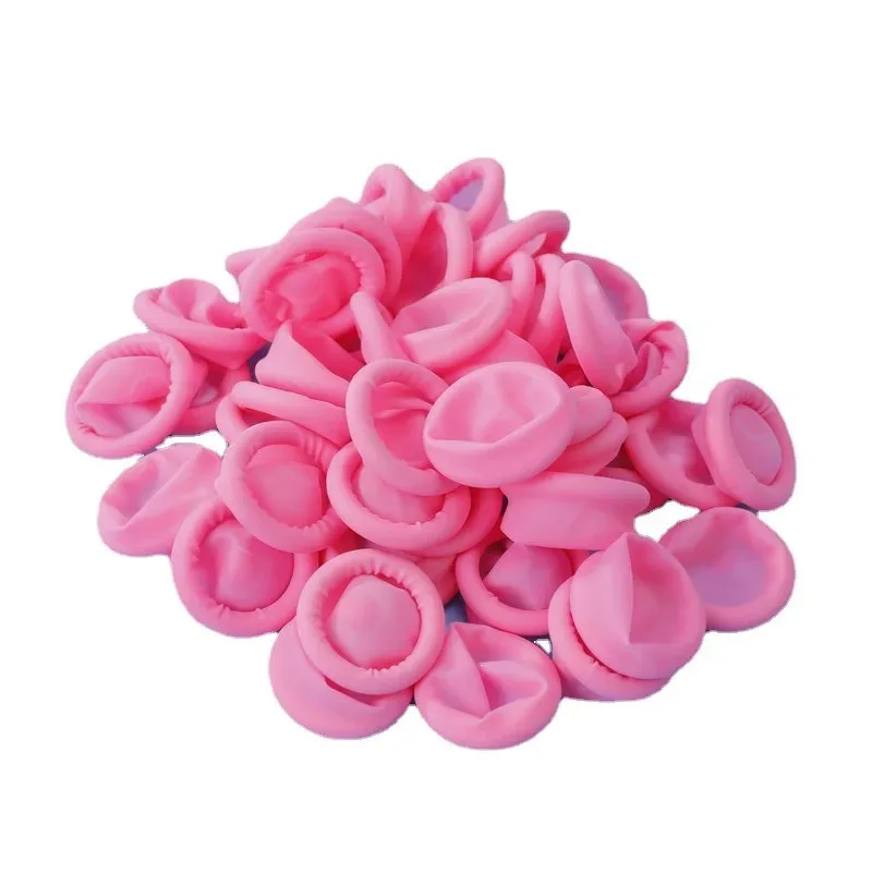 20/50Pcs Disposable Finger Cover Natural Rubber Gloves Non-slip Latex Finger Cots Fingertips Protector Gloves Nail Tool