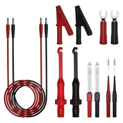 Enhanced Multimeter Test Kit with Probes, Alligator Clips, and Tweezers (12pcs)