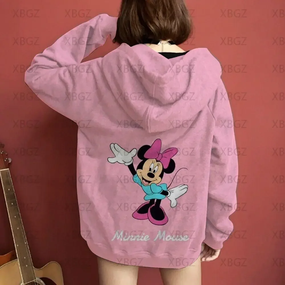 Couple Outfit Disney Hoodies Minnie Mouse Women's Casual Sweatshirt Couple Hoodie Men's Women Clothing Mickey Y2k Print Top