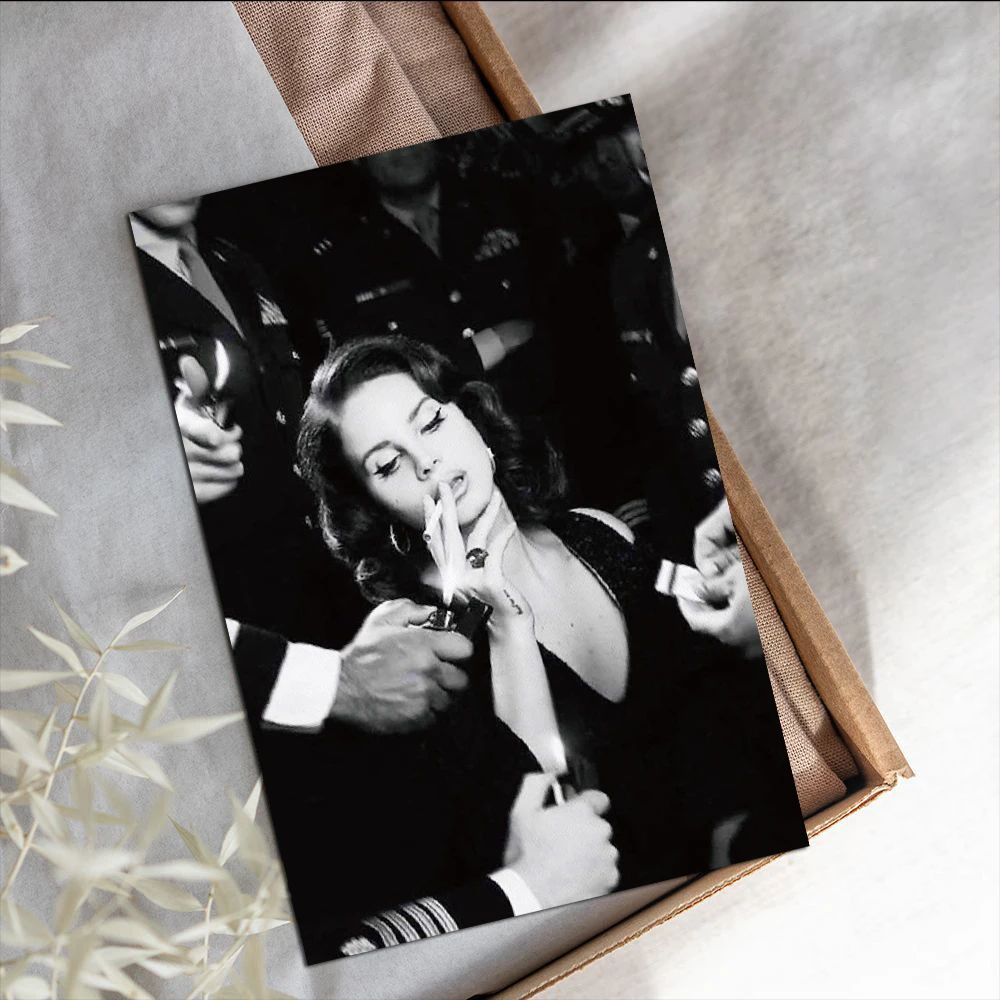 10pcs Lana Del Rey CARD Posters Born To Die Violet Bent Backwards Over the Grass Paradise Singer Wall Sticker Room Bar Art Decor