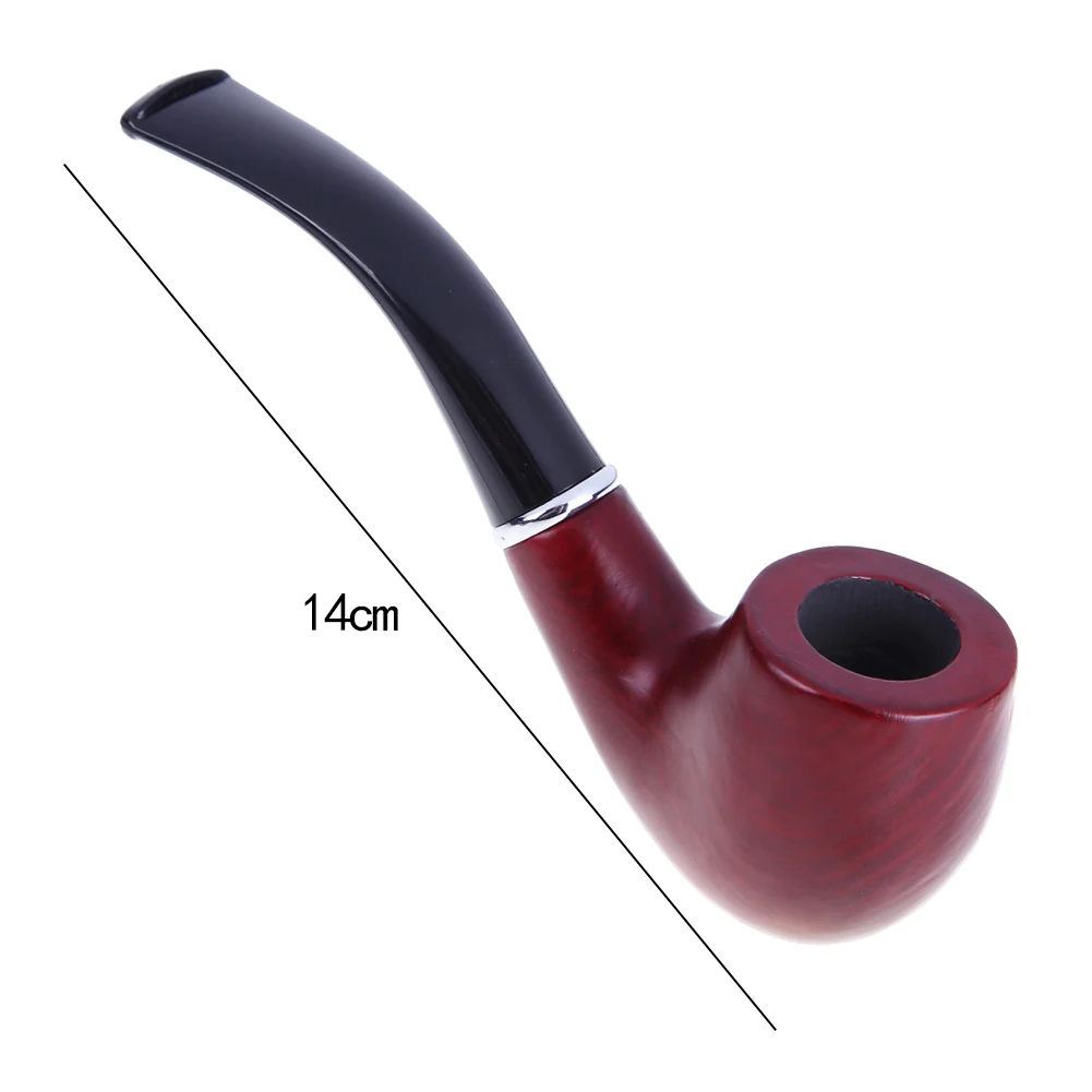 Retro Wood Smoking Filter with Pipe Rack Smoking Accessories Portable Wood Tube Pipes Reusable Gifts for Friends Family
