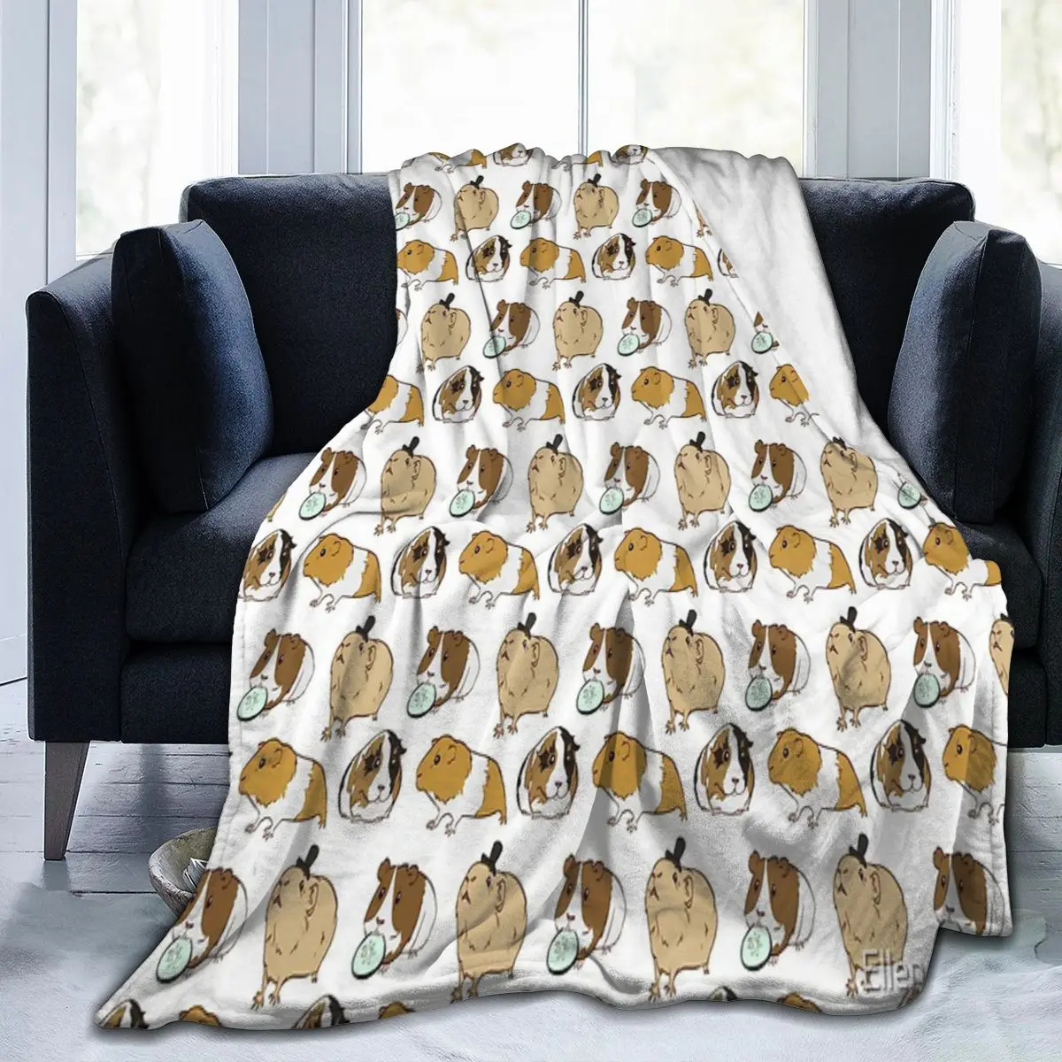 

Guinea Pigs Pattern Blanket, Facecloth Blanket Modern Blanket Birthday Gift Customizable