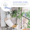 Portable Fan Glass Wind Chimes Coasters Decorative Pagoda Blue Japanese Hanging 3