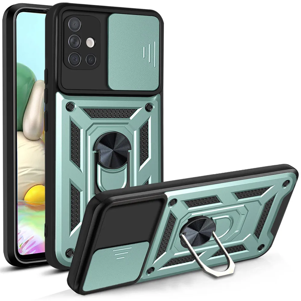 Custodia Protettiva Antiurto Per Samsung A51 Per Samsung Galaxy A71 A72 A52 A51 4G 5G A31 F62 F22 F12 Copertura Staffa Finestra Push